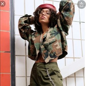 Cropped Camo jacket